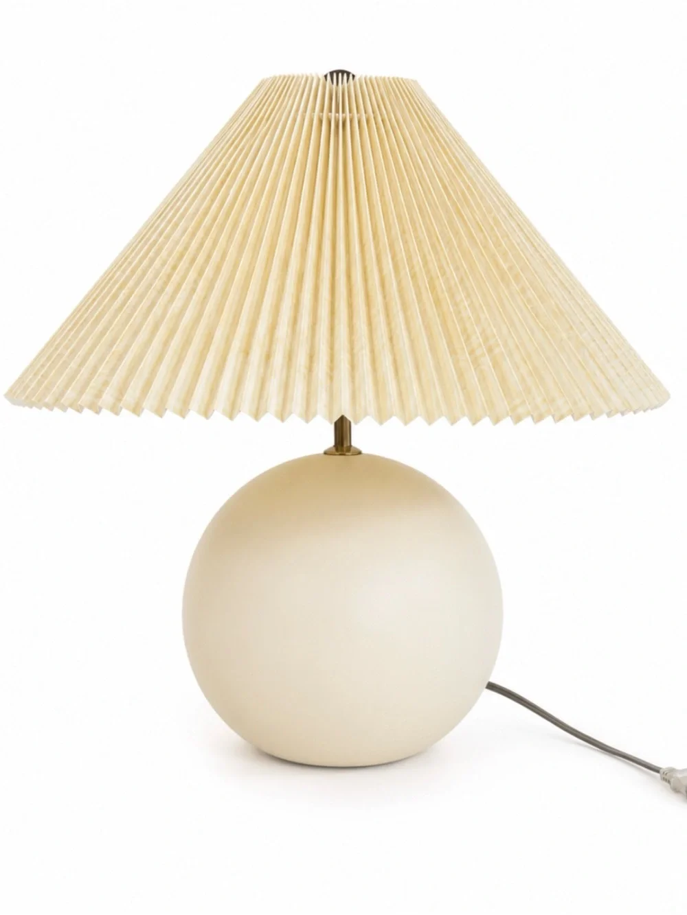 West Elm Metal Sphere Table Lamp & Pleated Shade (18